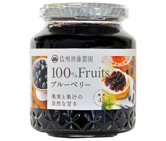 Sudo Jam Shinshu Sudo Farm 100% Fruit Blueberry 340g jar x 6 pieces [Shipped in Japan]