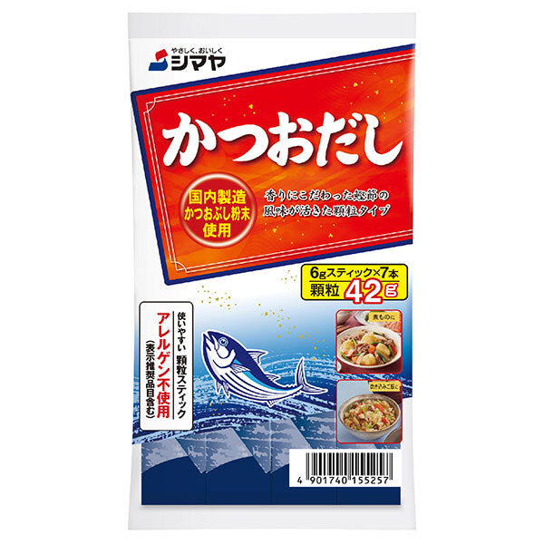 Shimaya Bonito Dashi Granules 42g (6g x 7) x 10 bags [Shipped in Japan]