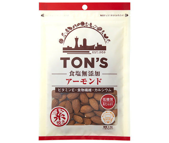 Toyo Nuts Ton Salt-free Almonds 90g x 10 bags [Shipped in Japan]