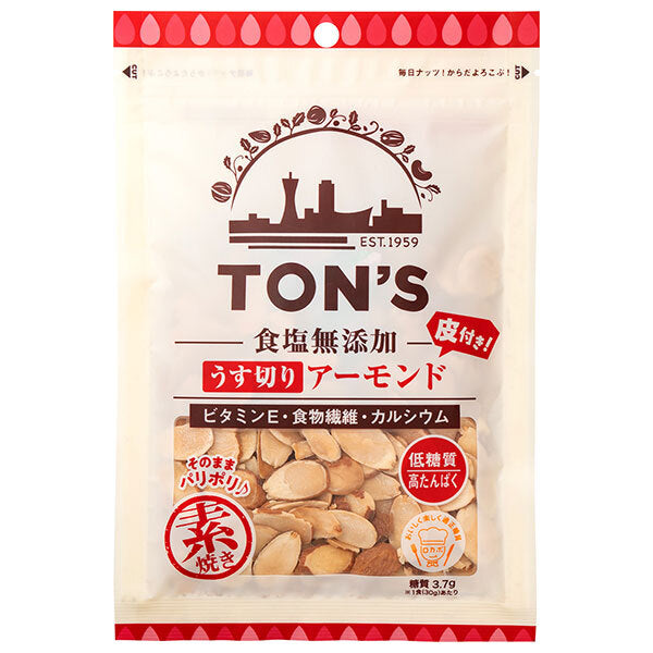 東洋ナッツ トン 食塩無添加 うす切りアーモンド 65g×10袋入【日本出荷】
