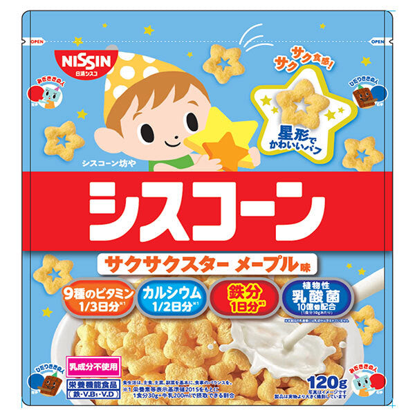 Nissin Cisco Ciscon Crispy Star Maple Flavor 120g x 8 bags [Shipped in Japan]