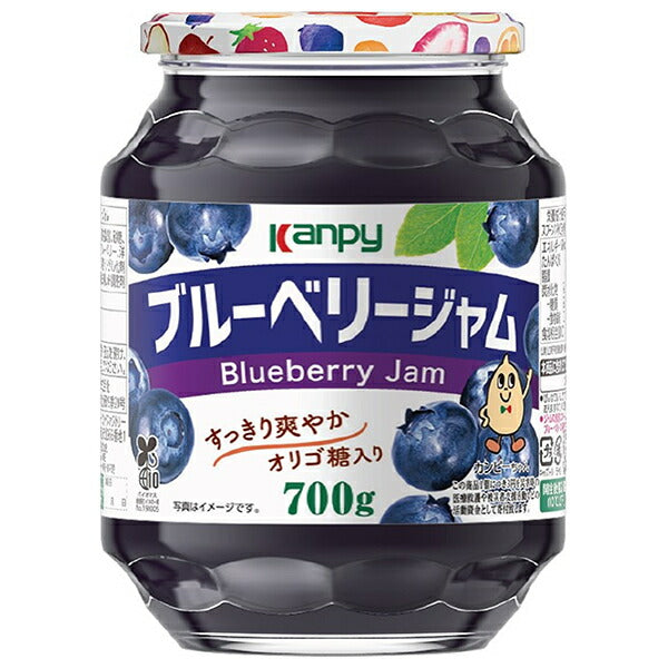 カンピー ブルーベリージャム 700g瓶×6個入【日本出荷】