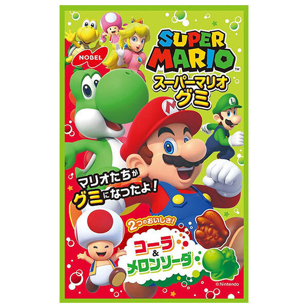 ノーベル製菓 スーパーマリオグミ コーラ&メロンソーダ 50g×6袋入【日本出荷】