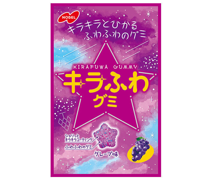 Nobel Seika Kirafuwa Gummy Grape Flavor 50g x 6 bags [Shipped in Japan]