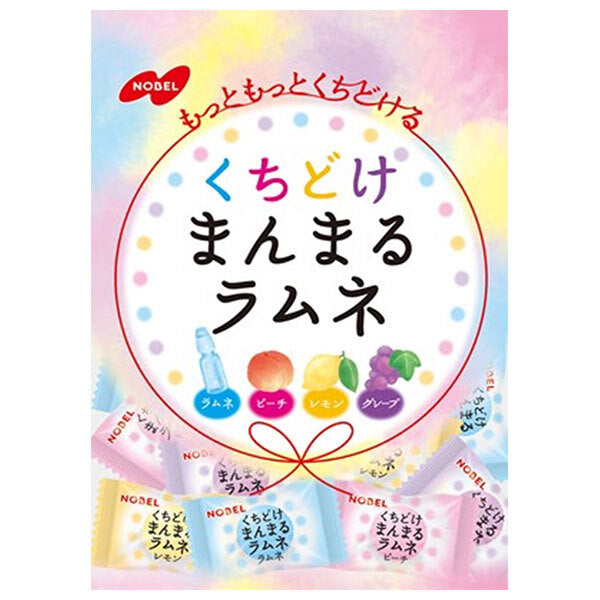 ノーベル製菓 まんまるラムネ 80g×6袋入【日本出荷】