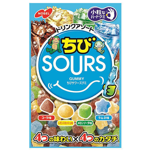 ノーベル製菓 ちびサワーズ(SOURS) ドリンクアソート 80g×6袋入【日本出荷】