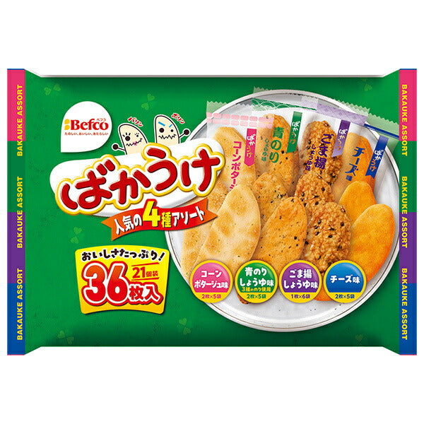 栗山米菓 ばかうけアソート 36枚×10袋入【日本出荷】
