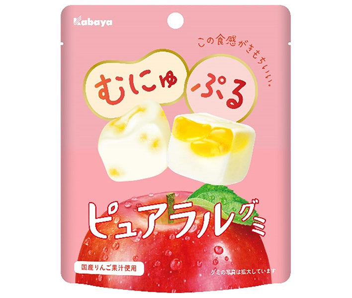 カバヤ ピュアラルグミ りんご 58g×8個入【日本出荷】