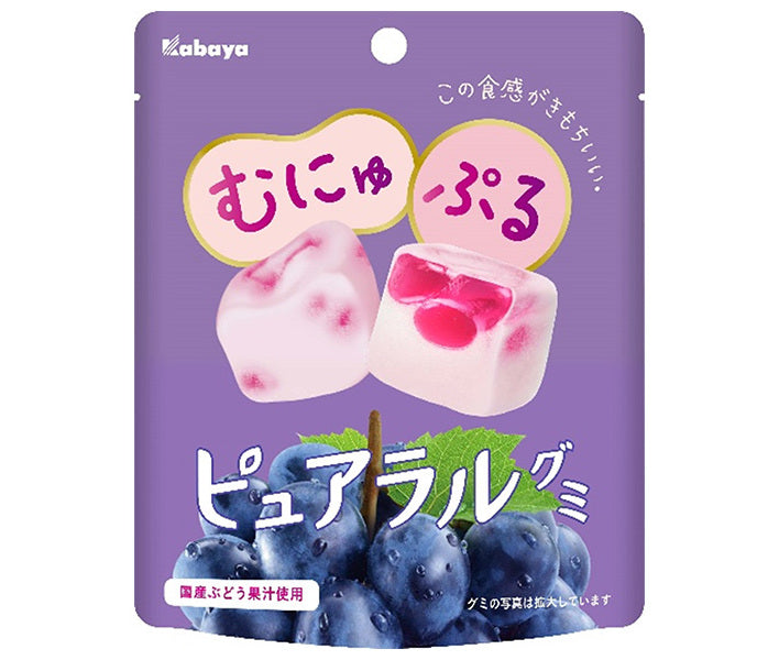カバヤ ピュアラルグミ ぶどう 58g×8個入【日本出荷】