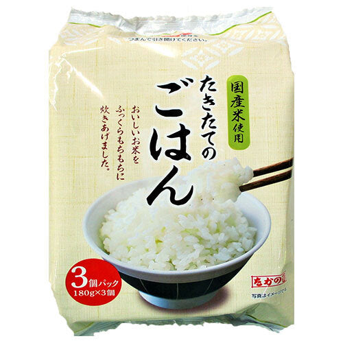 たかの たきたてのごはん 3個パック (180g×3個)×8個入【日本出荷】