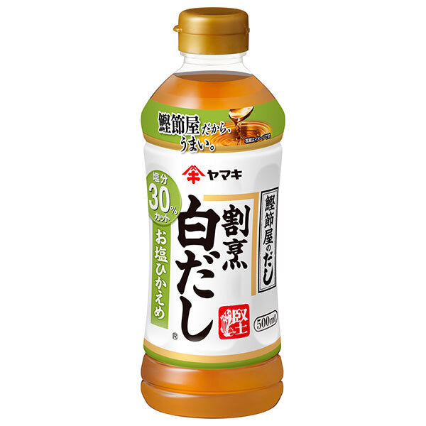 ヤマキ 割烹白だし お塩ひかえめ 500mlペットボトル×12入【日本出荷】