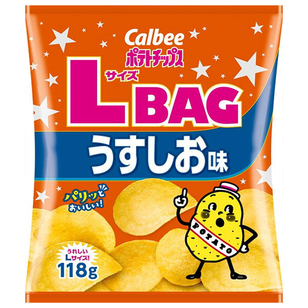 カルビー ポテトチップス LサイズBAG うすしお味 118g×12袋入【日本出荷】