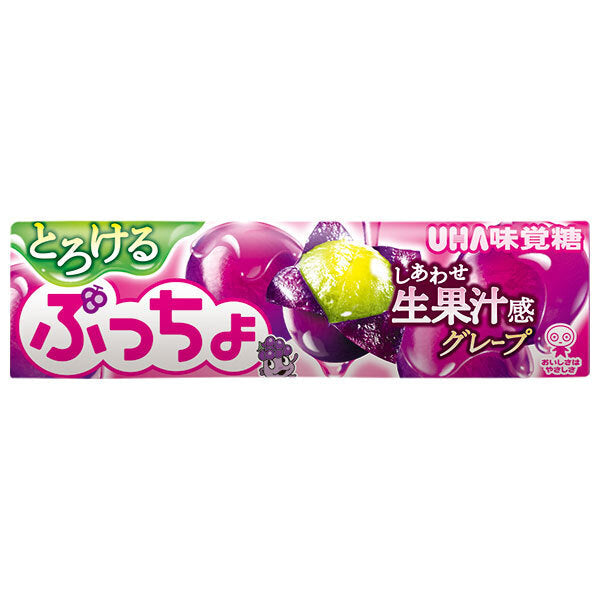 UHA Mikakuto Puccho Stick Melting Grape 10 pieces x 10 pieces [Shipped in Japan]