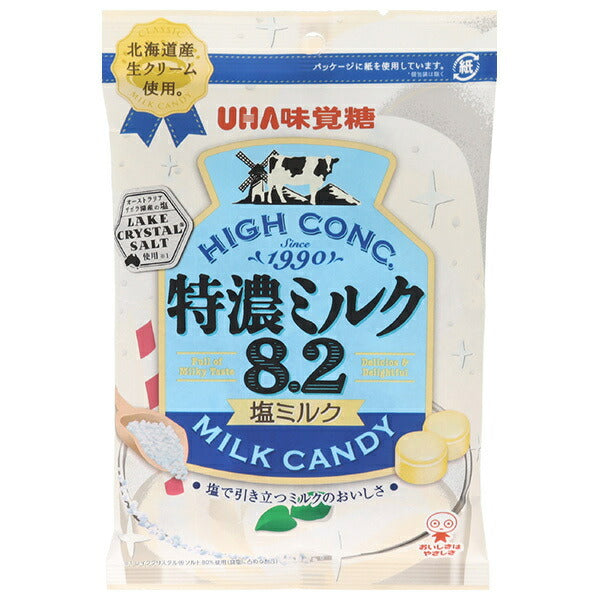 UHA味覚糖 特濃ミルク8.2 塩ミルク 75g×6袋入【日本出荷】