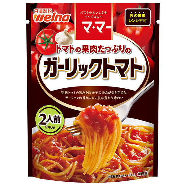 Nissin Welna Mama Garlic tomatoes with plenty of tomato pulp 240g x 6 bags [shipped in Japan]