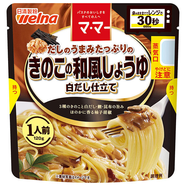 Nisshin Seifun Welna Mama Japanese-style mushroom soy sauce with plenty of flavor, made with white soup stock, 1 serving, 120g x 10 bags [shipped in Japan]