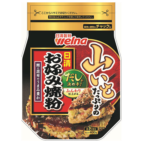 日清ウェルナ 日清 山いもたっぷりのお好み焼粉 400g×12袋入【日本出荷】