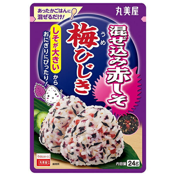 Marumiya Mixed Red Shiso Plum Hijiki 24g x 10 bags [Shipped in Japan]