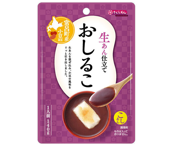 Tanio Shokuhin Kogyo Sakuraan Fresh Bean Paste Oshiruko 140g x 12 bags [Shipped in Japan]