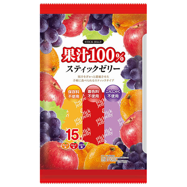 リボン 100% スティックゼリー 15本×12袋入【日本出荷】