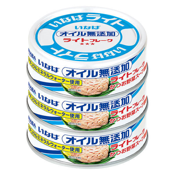Inaba Foods Light Flake No Oil Additive 60g x 3 cans x 15 pieces [Shipped in Japan]
