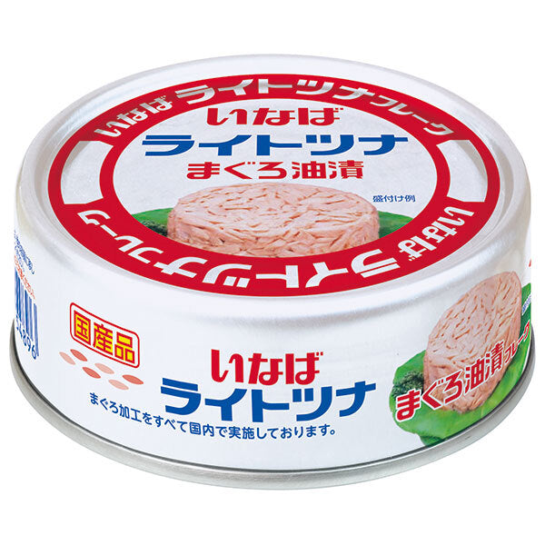 Inaba Foods Light Tuna Flakes Tuna Pickled in Oil 70g x 24 pieces [Shipped in Japan]