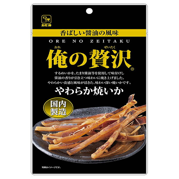カモ井 俺の贅沢 やわらか焼いか 24g×5袋入【日本出荷】
