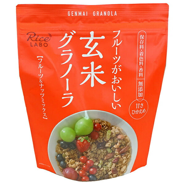 Kofuku Rice Grain Brown Rice Granola Fruit & Nut Mix 250g x 15 bags [Shipped in Japan]
