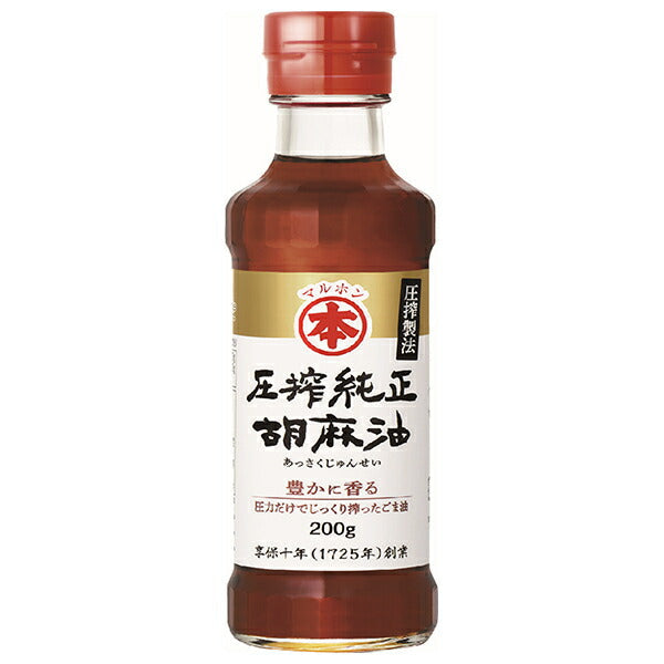 Takemoto Yushi Maruhon Pressed Genuine Sesame Oil 200g bottle x 10 pieces [Shipped in Japan]