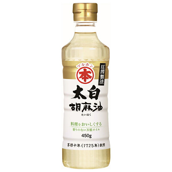 Takemoto Yushi Maruhon Taihaku Sesame Oil 450g PET bottles x 6 bottles [Shipped in Japan]