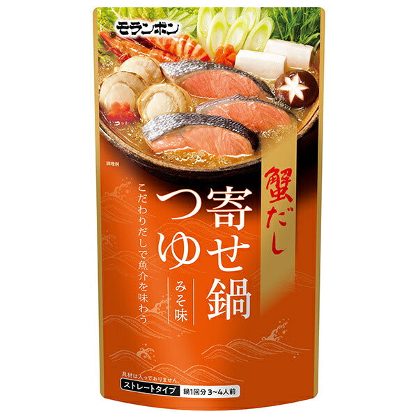 モランボン 蟹だし 寄せ鍋つゆ みそ味 750g×10袋入【日本出荷】