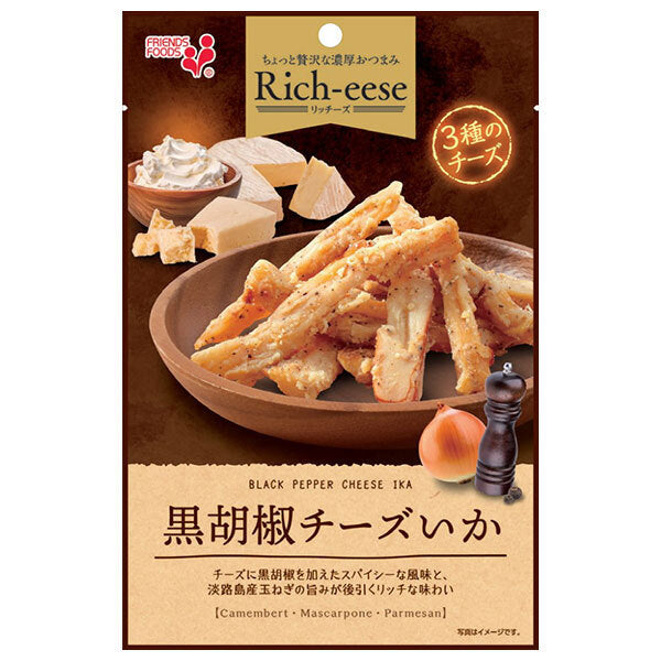 Inoue Foods Rich-eese Black Pepper Cheese Squid 45g x 10 bags [Shipped in Japan]