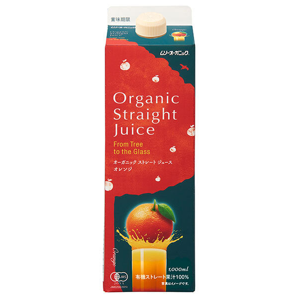 Muso Shoji Organic Straight Juice Orange 1L x 12 pieces [Shipped in Japan]