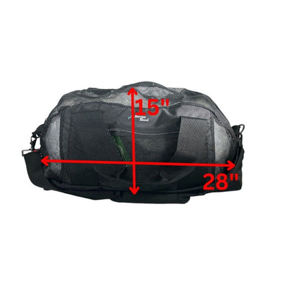 Europe Bound Heavy Duty Mesh Duffle Bags 28-34 Inch for Wet Gear Transport
