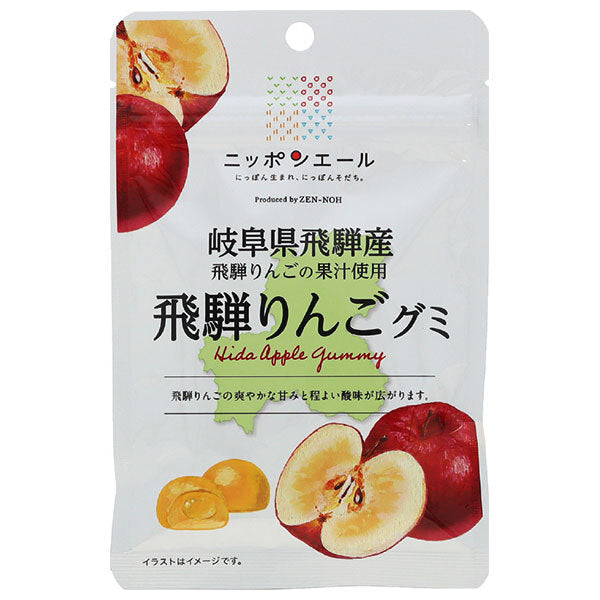 JA全農 ニッポンエール 岐阜県産飛騨りんご グミ 40g×10袋入【日本出荷】
