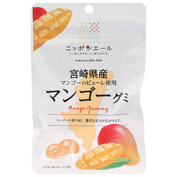 JA全農 ニッポンエール 宮崎県産マンゴー グミ 40g×10袋入【日本出荷】