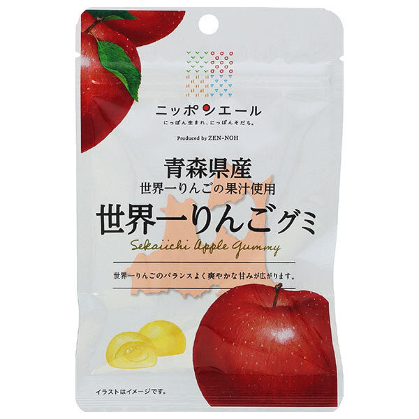 JA全農 ニッポンエール 青森県産世界一りんご グミ 40g×10袋入【日本出荷】