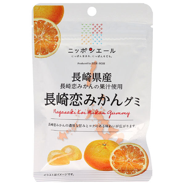 JA全農 ニッポンエール 長崎県産長崎恋みかん グミ 40g×10袋入【日本出荷】