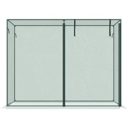 6.5 x 3.3ft Crop Cage, Garden Plant Protector with Single Zippered Door, Storage Bag and Ground Stakes, Black