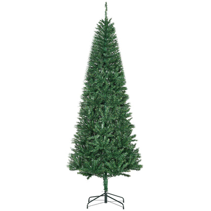 6.9ft Artificial Christmas Tree w/ Metal Stand Spruce Branch Tips Green