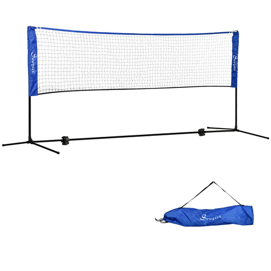 10ft Badminton Net, Height Adjustable Outdoor Sports Net with Carry Bag, for Tennis, Pickleball and Volleyball, Blue