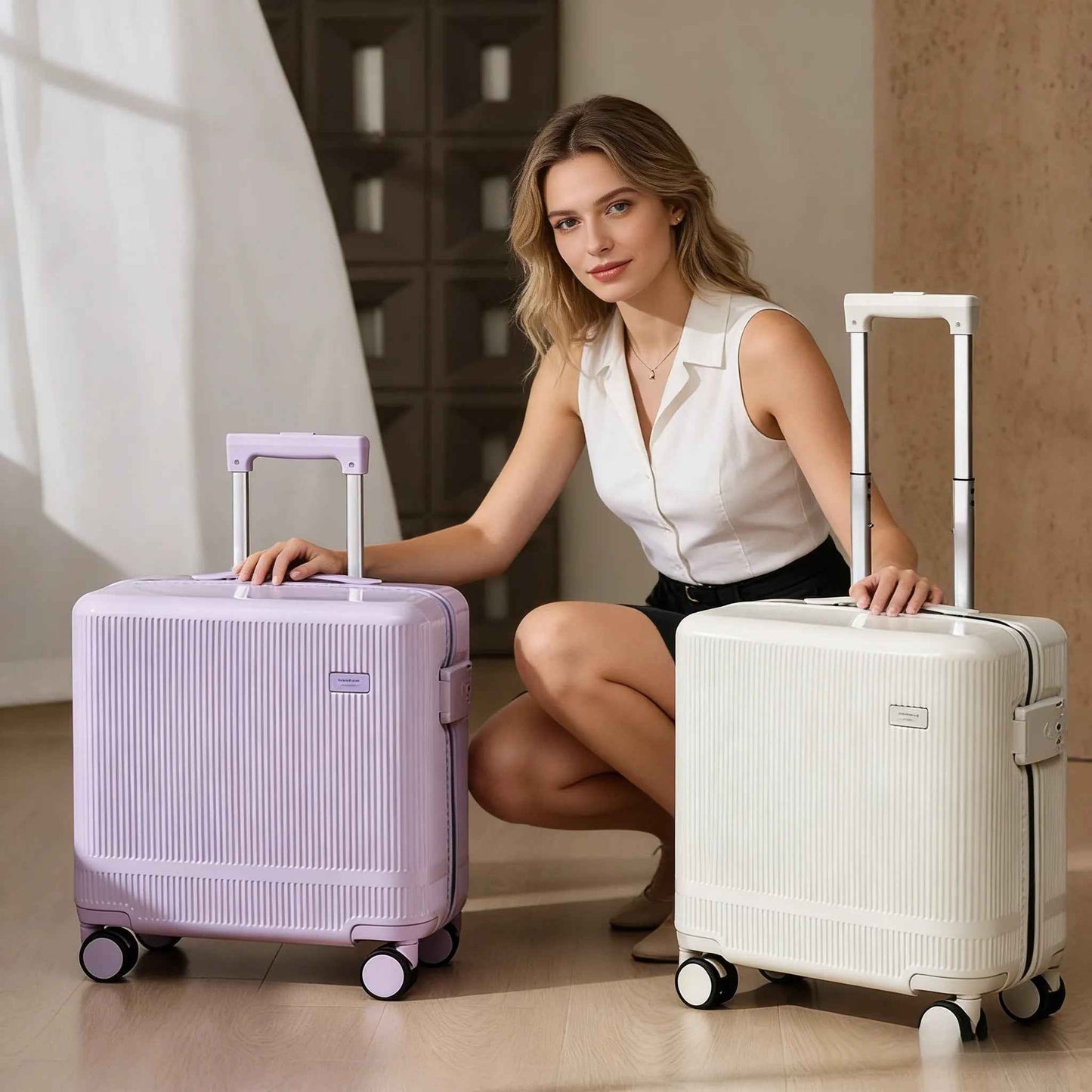 New Fashionable 16 Inch Luggage Case With TSA Customs Lock, 360 Universal Wheel Pull Rod Box, Luggage Universal Wheel Password Box