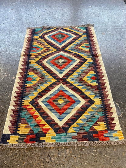 Afghan Maimana Kilim Rug | 2' 1" x 3' 3"