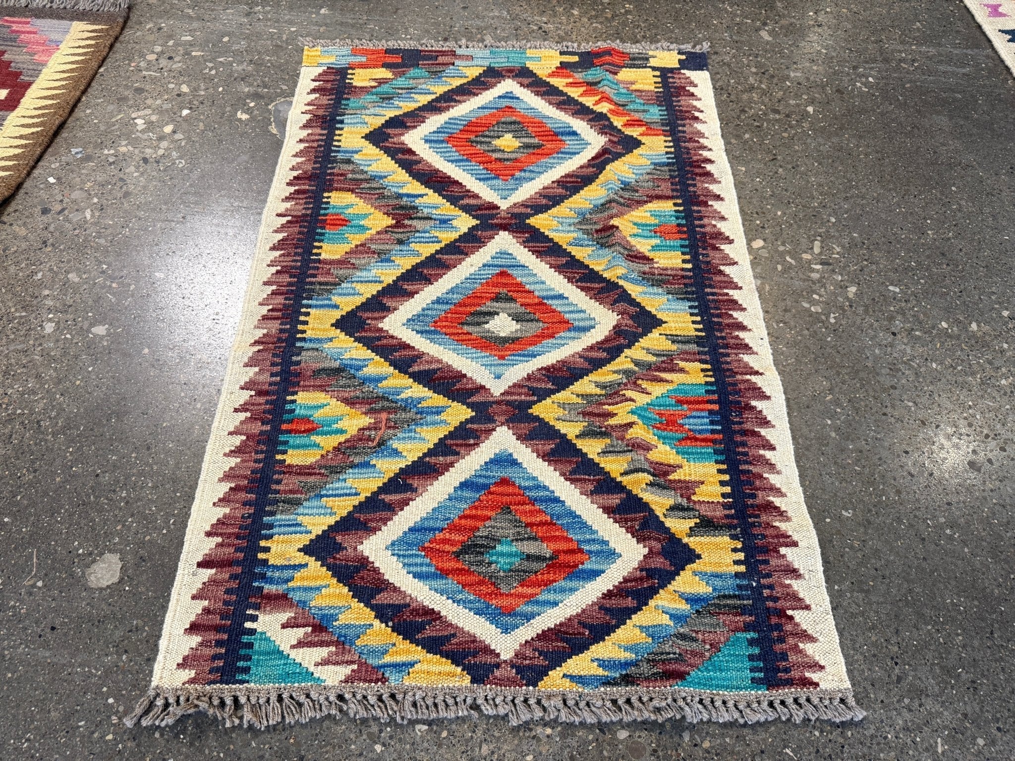 Afghan Maimana Kilim Rug | 2' 1" x 3' 3"