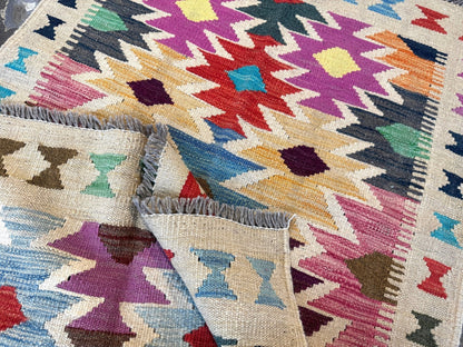 Afghan Maimana Kilim Rug | 2' 8" x 3' 11"
