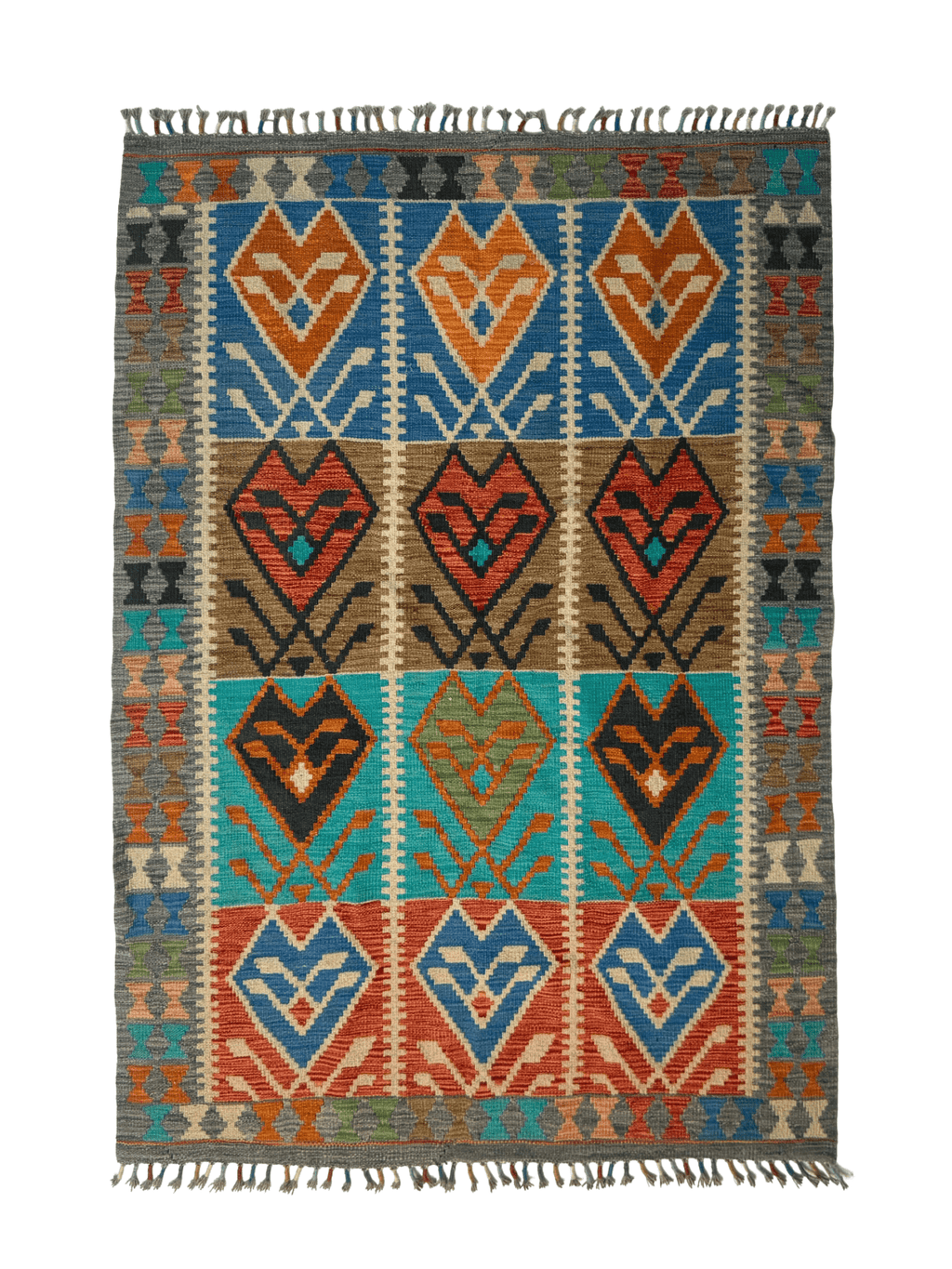 Afghan Maimana Kilim Rug | 4' 1" x 5' 9"