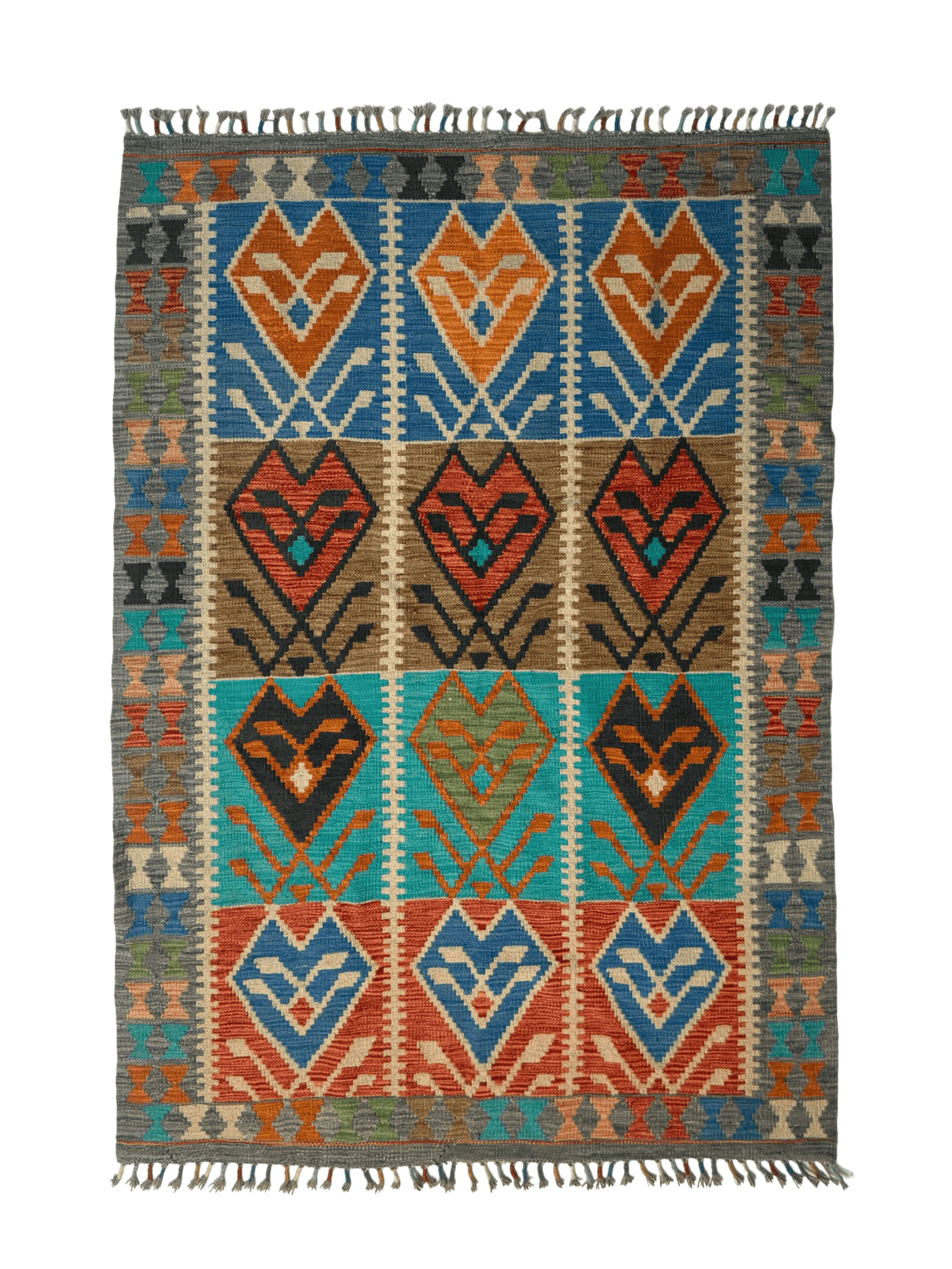 Afghan Maimana Kilim Rug | 4' 1" x 5' 9"