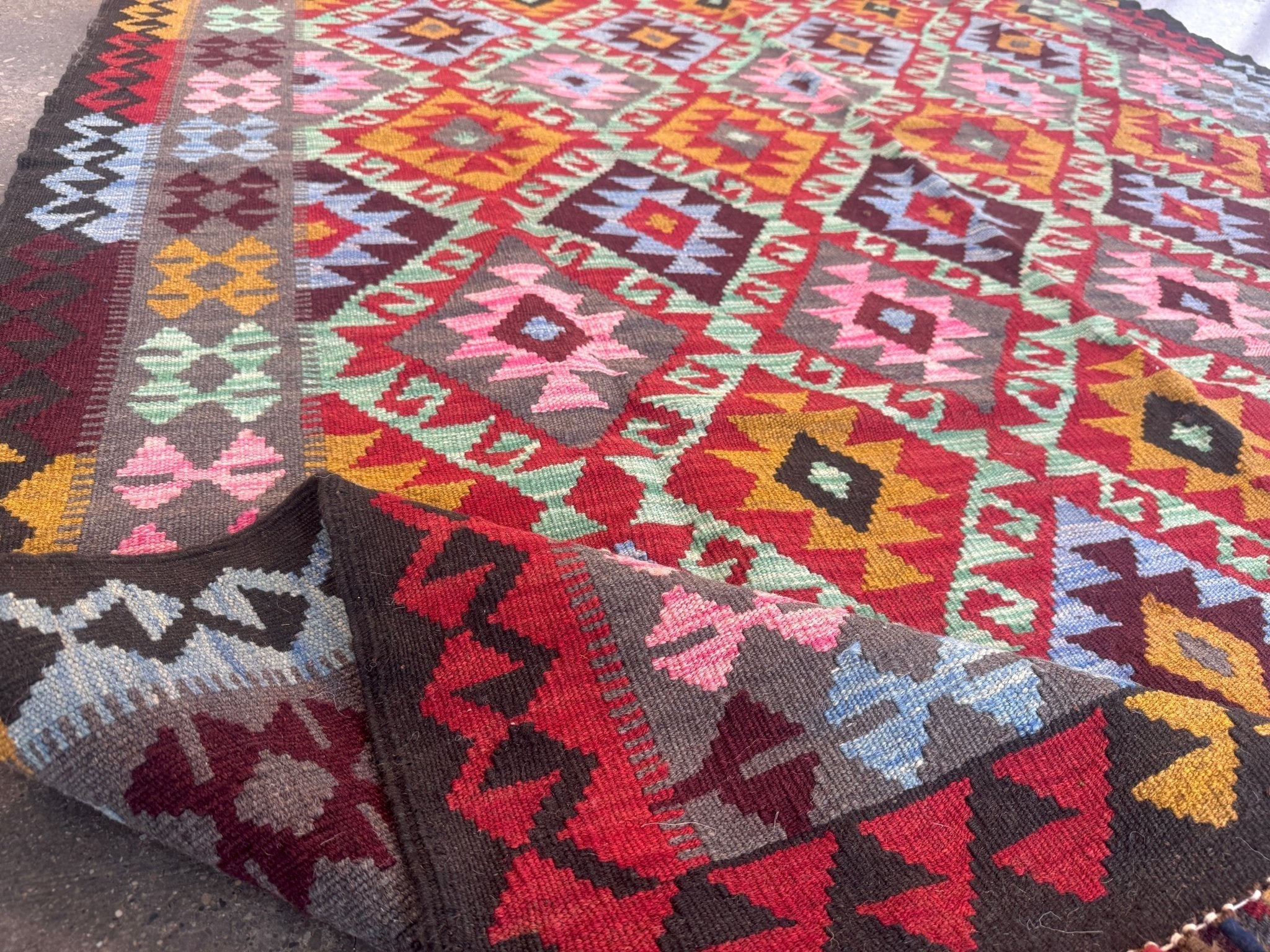 Afghan Maimana Kilim Rug | 5' 5" x 7' 3"