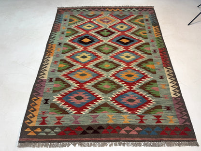 Afghan Maimana Kilim Rug | 5' x 6' 7"