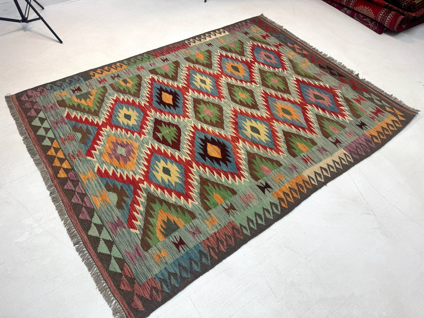 Afghan Maimana Kilim Rug | 5' x 6' 7"